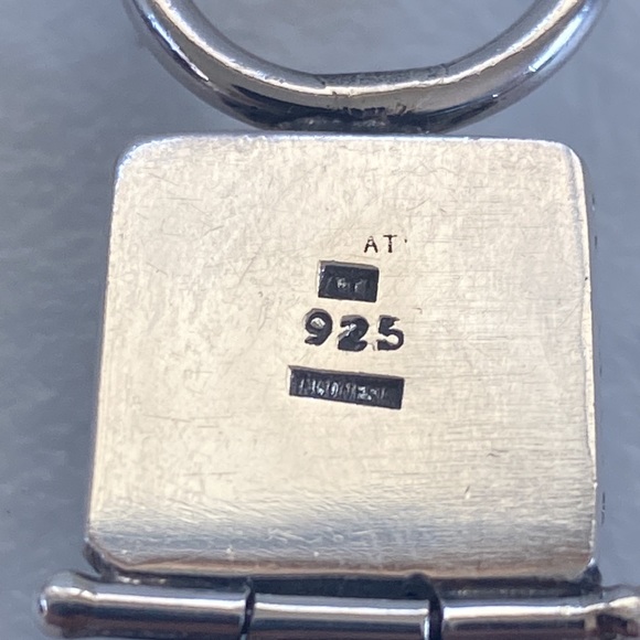 Heavy Sterling Silver Open Face Floral Pattern Bracelet - Picture 9 of 13